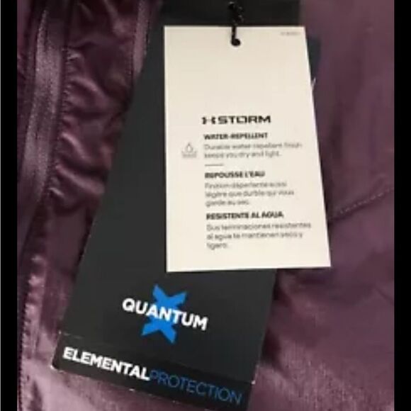 UNDER ARMOUR Storm Pertex Quantum Water Repellent Full Zip Purple Jacket SMALL - Picture 5 of 12